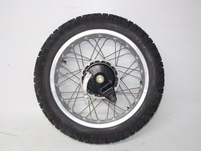 1986 CAGIVA ELEFANT-3 125cc 17" REAR WHEEL+BRAKE PLATE+AXLE+HUB+RIM ELEFANTRE - MotoRaider