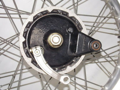 1986 CAGIVA ELEFANT-3 125cc 17" REAR WHEEL+BRAKE PLATE+AXLE+HUB+RIM ELEFANTRE - MotoRaider