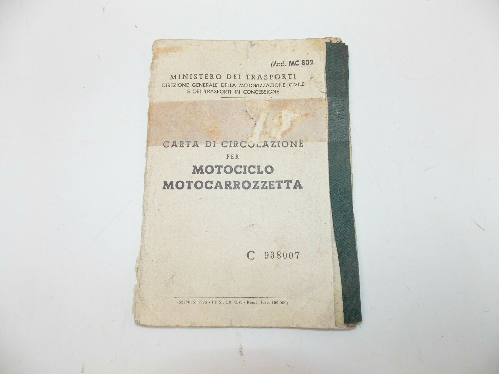 1975 YAMAHA 371 TX500 OWNERSHIP BOOK ORIGINAL ITALIAN DOCUMENTS - MotoRaider