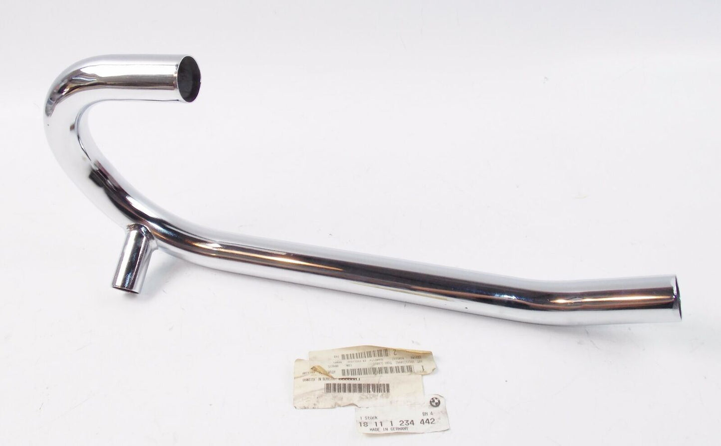 NOS OEM BMW 76-85 R100RS/RT/S CHROME RIGHT EXHAUST PIPE 18111234442 - MotoRaider