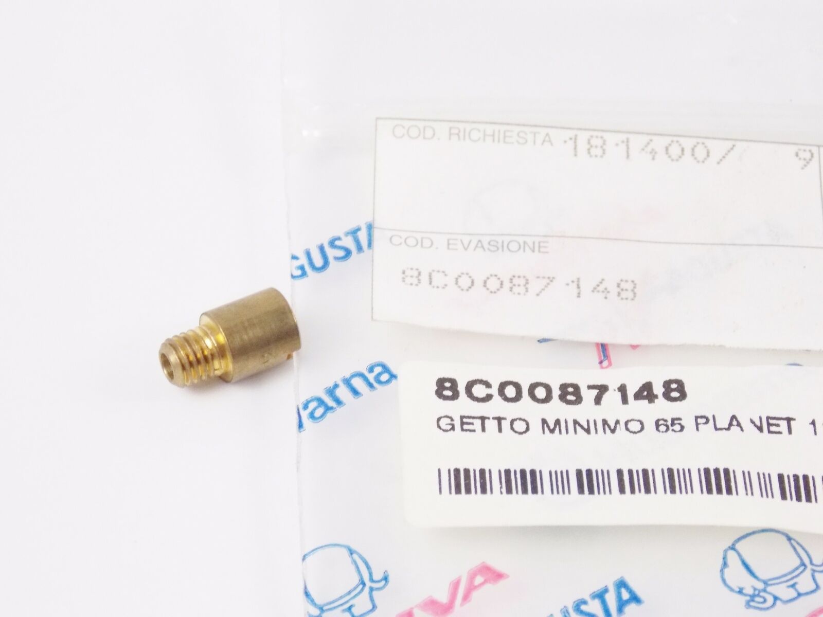NOS OEM CAGIVA 1997-1999 PLANET 125 DELLORTO CARBURETOR IDLE JET 65 8C0087148 - MotoRaider