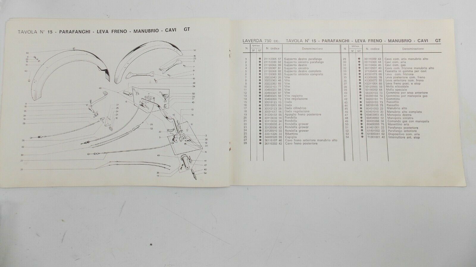 OEM 1970's LAVERDA 750cc PARTS MANUAL DIAGRAM BOOK MOTOR CHASSIS ITALIAN - MotoRaider