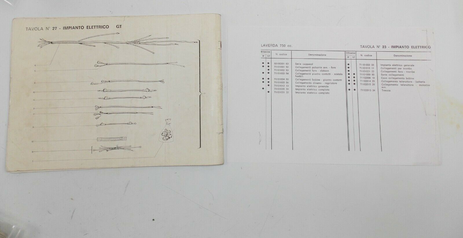 OEM 1970's LAVERDA 750cc PARTS MANUAL DIAGRAM BOOK MOTOR CHASSIS ITALIAN - MotoRaider