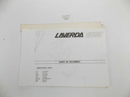 OEM 1970's LAVERDA 1000cc 3 CYL PARTS MANUAL DIAGRAM BOOK MOTOR CHASSIS ITALIAN - MotoRaider