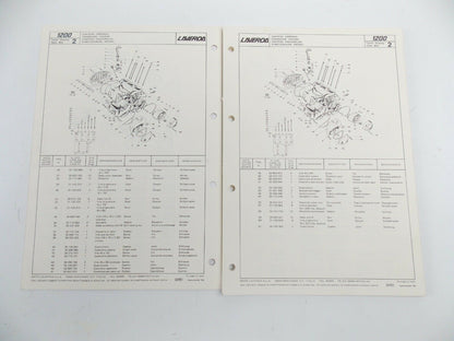 OEM 1970's LAVERDA 1200cc PARTS MANUAL DIAGRAM BOOK MOTOR CHASSIS ITALIAN - MotoRaider