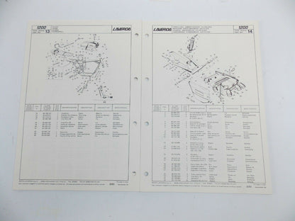OEM 1970's LAVERDA 1200cc PARTS MANUAL DIAGRAM BOOK MOTOR CHASSIS ITALIAN - MotoRaider
