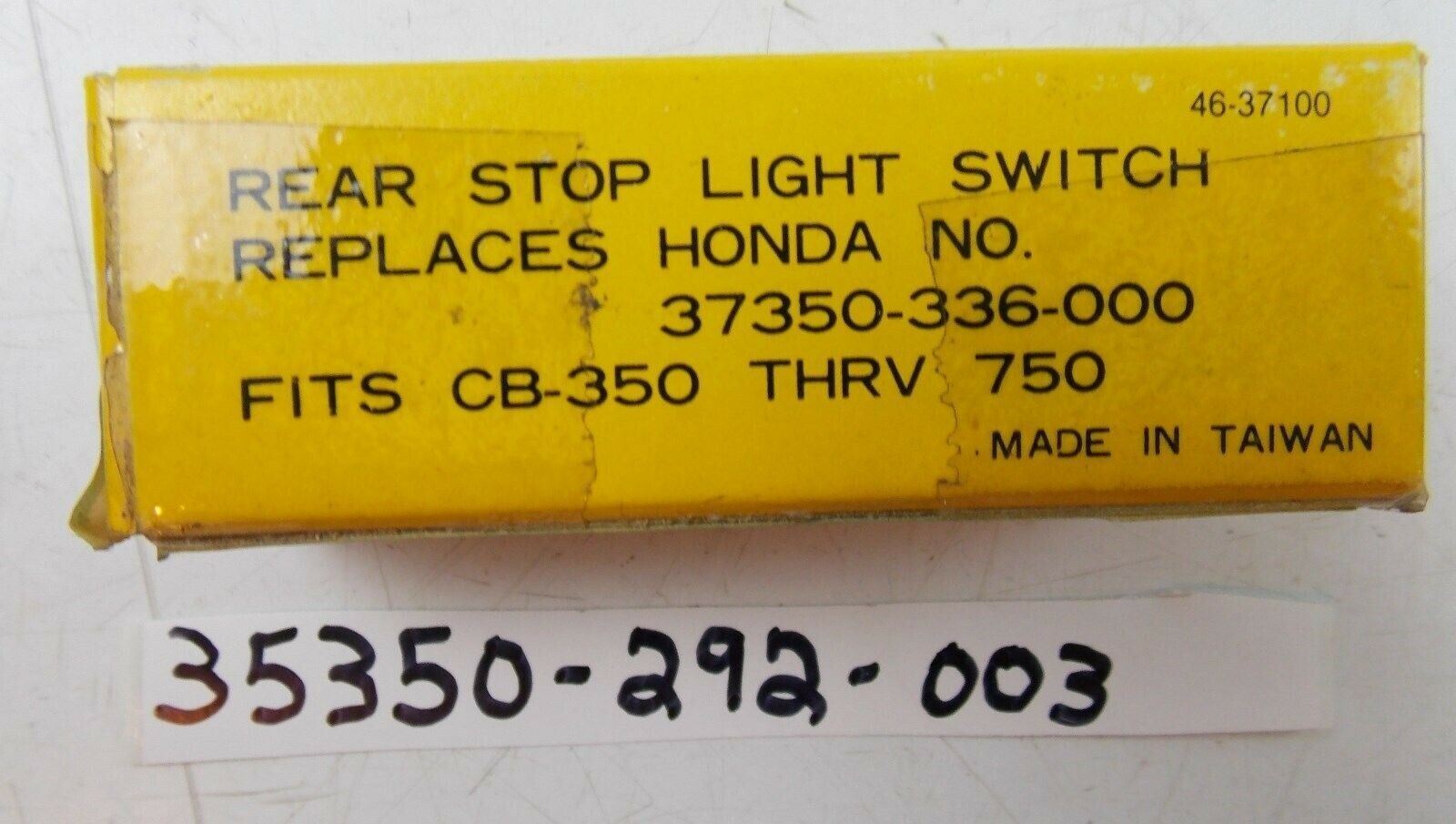 NOS HONDA 1969-1982 STOP SWITCH ASSY CB100/125/200/350/360  35350-292-003 - MotoRaider