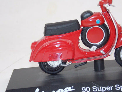 1965 VESPA 90 SUPER SPORT SS RED PIAGGIO VINTAGE SCOOTER L=4" 100mm SCALE 1:18 - MotoRaider