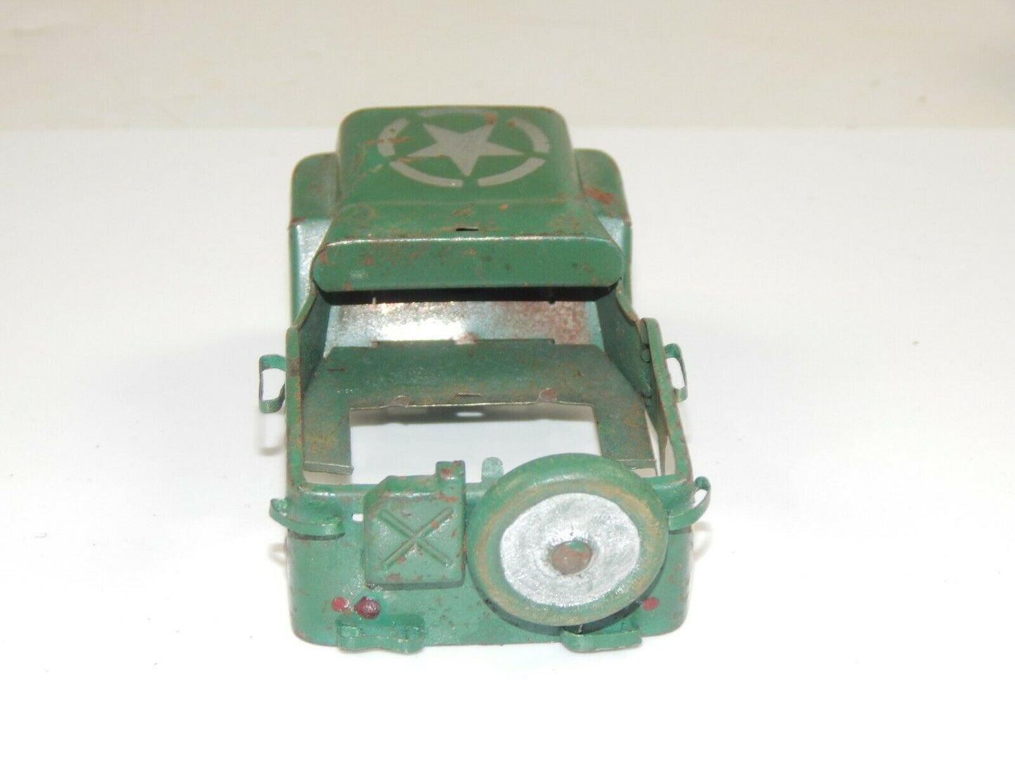 VINTAGE 1960's TIN TOY JRD FRANCE MILTARY WILLIS+CARGO TRAILER FOR PARTS JEEP - MotoRaider