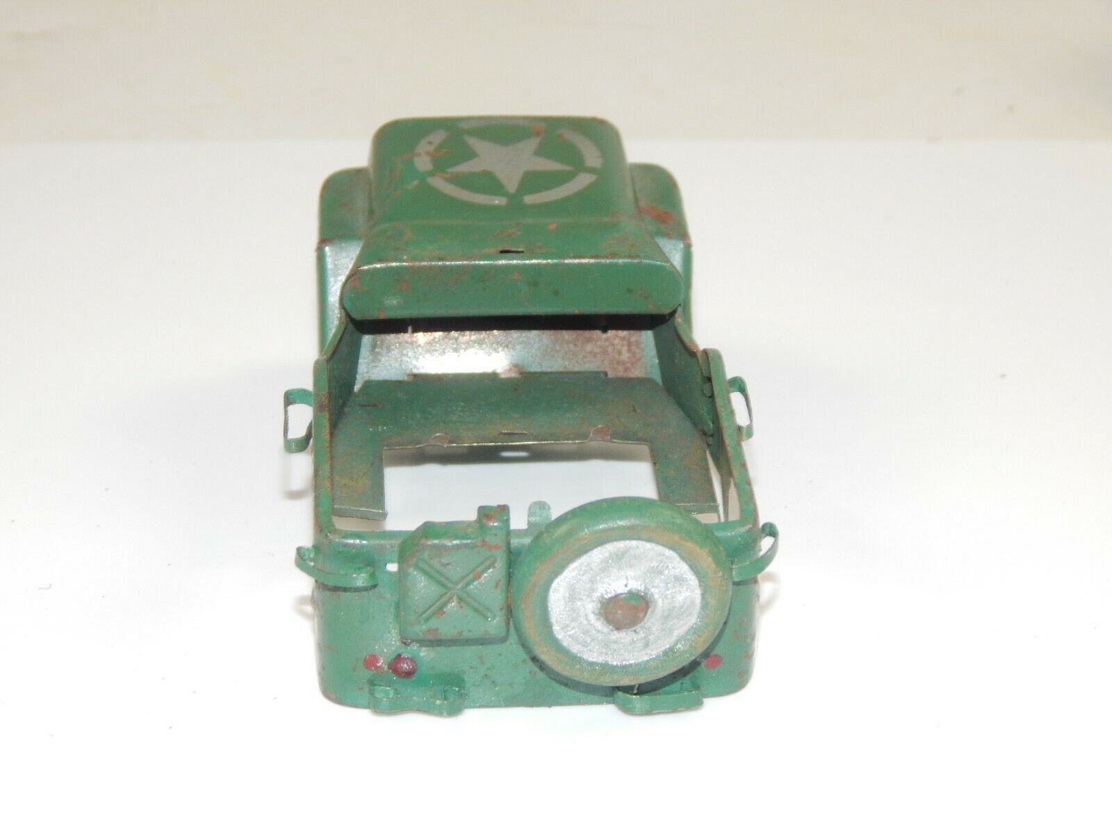 VINTAGE 1960's TIN TOY JRD FRANCE MILTARY WILLIS+CARGO TRAILER FOR PARTS JEEP - MotoRaider