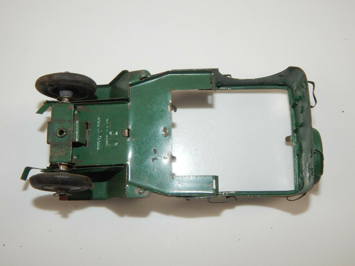 VINTAGE 1960's TIN TOY JRD FRANCE MILTARY WILLIS+CARGO TRAILER FOR PARTS JEEP - MotoRaider