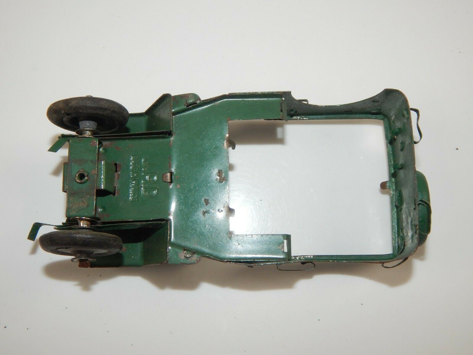 VINTAGE 1960's TIN TOY JRD FRANCE MILTARY WILLIS+CARGO TRAILER FOR PARTS JEEP - MotoRaider