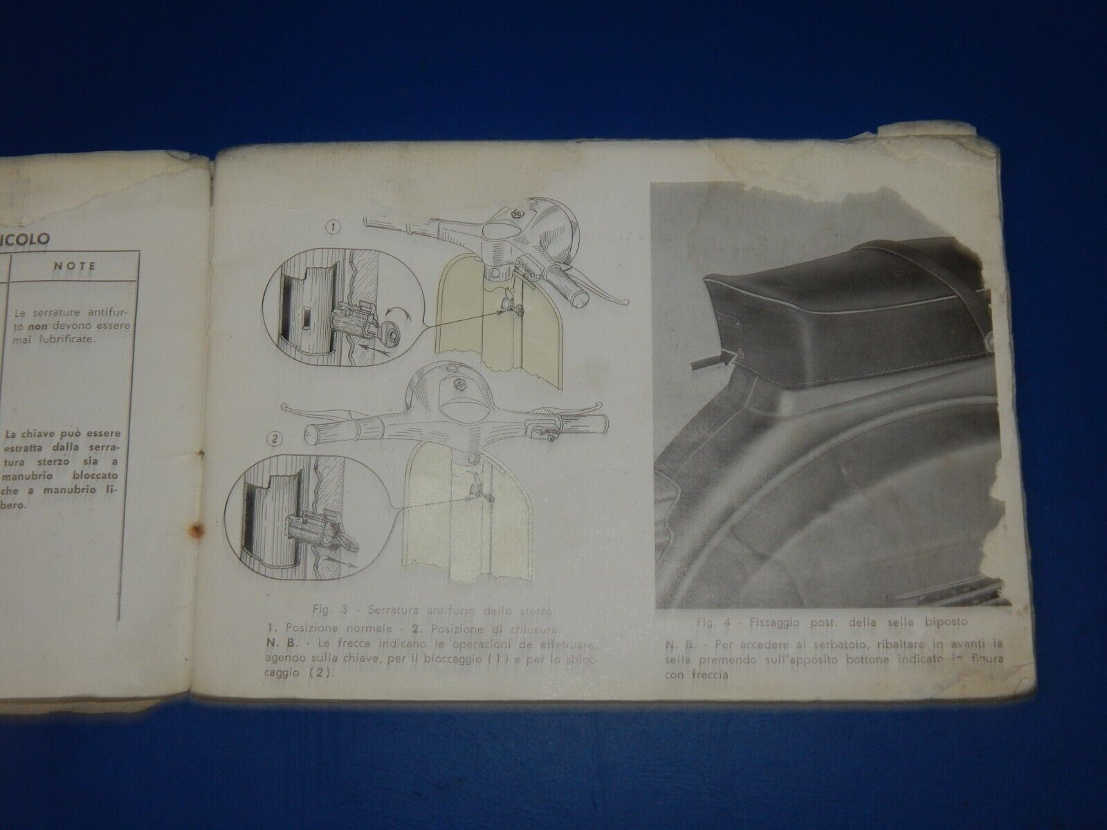 1960's OEM VESPA PIAGGIO SPRINT VELOCE/GTR USE MAINTENANCE OWNER MANUAL BOOK - MotoRaider