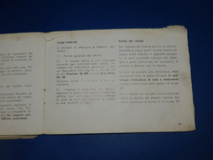 1960's OEM VESPA PIAGGIO SPRINT VELOCE/GTR USE MAINTENANCE OWNER MANUAL BOOK - MotoRaider