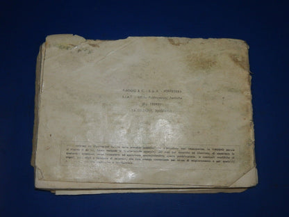 1960's OEM VESPA PIAGGIO SPRINT VELOCE/GTR USE MAINTENANCE OWNER MANUAL BOOK - MotoRaider
