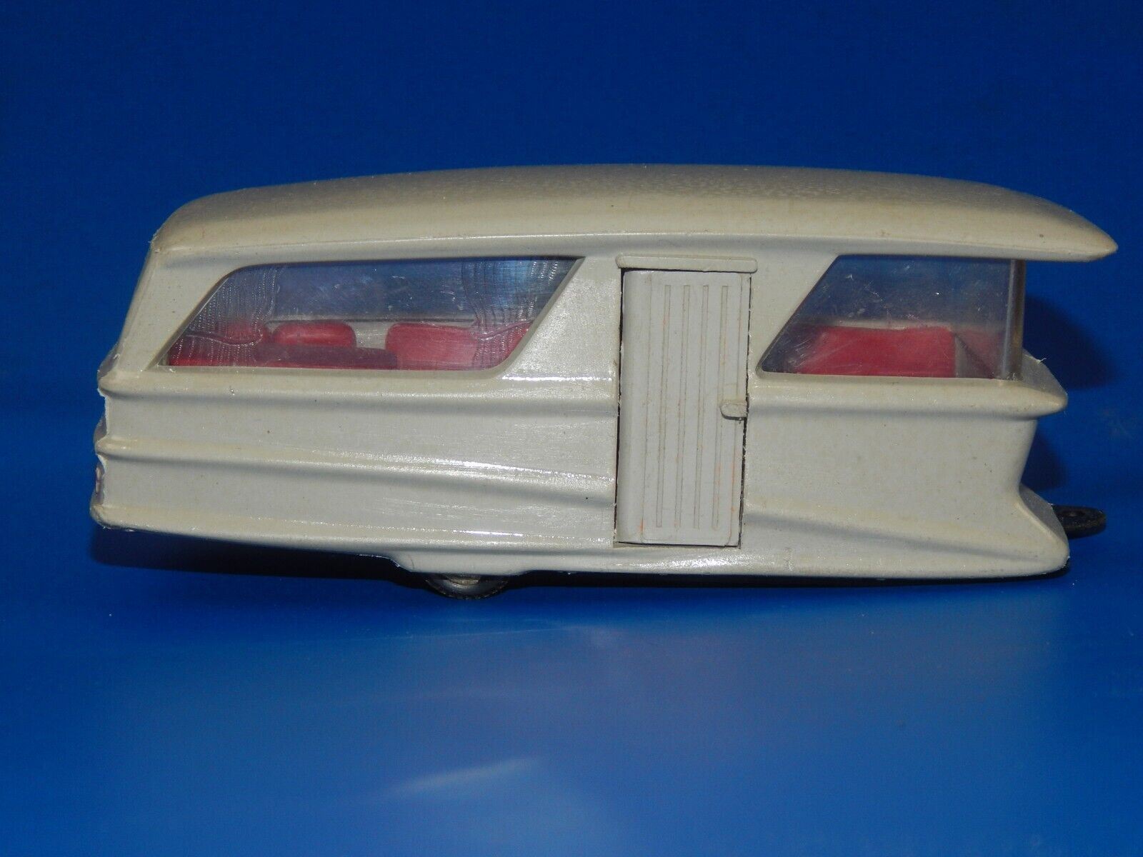 1962 POLITOYS N.44 ROULOTTE TRAILER MODEL GRAY SCALE 1:41 VINTAGE ITALY L=5" - MotoRaider