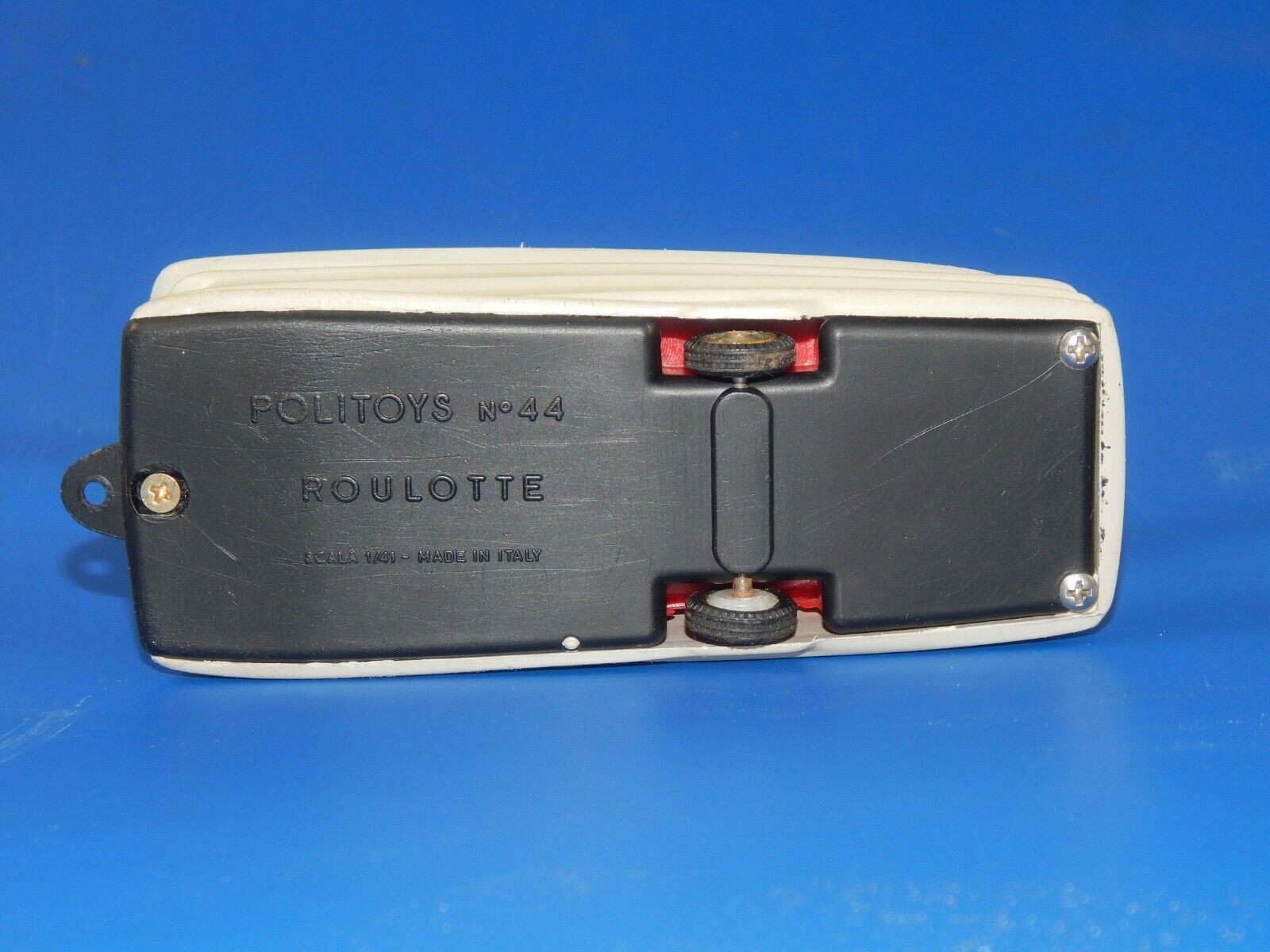 1962 POLITOYS N.44 ROULOTTE TRAILER MODEL GRAY SCALE 1:41 VINTAGE ITALY L=5" - MotoRaider