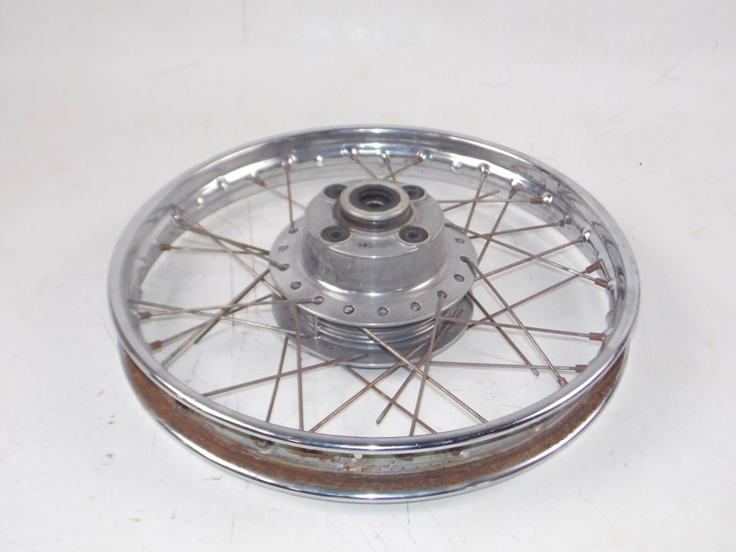 VINTAGE HONDA CB100 CB125 REAR WHEEL KAGA RIM 18" VINTAGE - MotoRaider