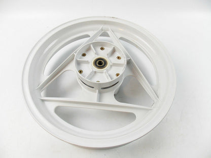 OEM CAGIVA FRECCIA 125 REAR WHEEL RIM WHITE DELTA SPOKE GRIMECA 80B053669 - MotoRaider