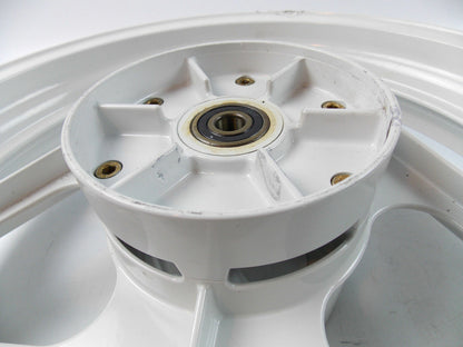 OEM CAGIVA FRECCIA 125 REAR WHEEL RIM WHITE DELTA SPOKE GRIMECA 80B053669 - MotoRaider