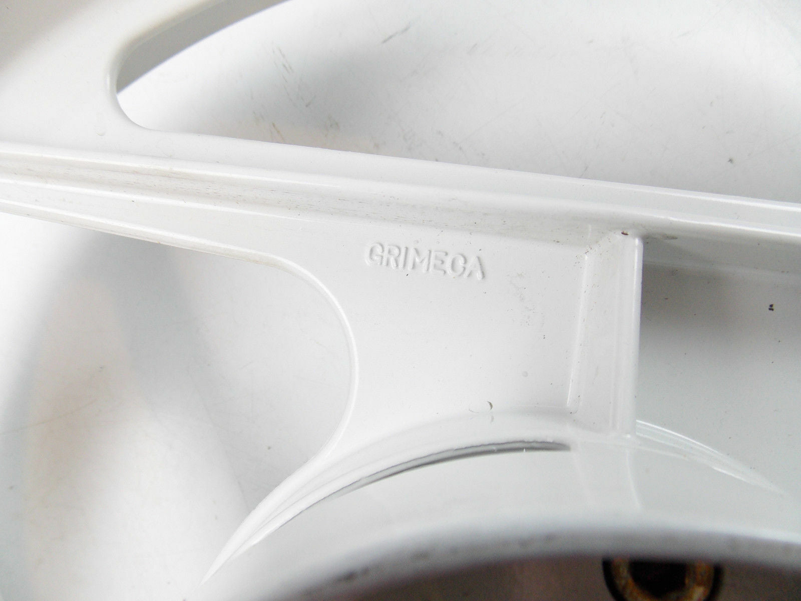 OEM CAGIVA FRECCIA 125 REAR WHEEL RIM WHITE DELTA SPOKE GRIMECA 80B053669 - MotoRaider