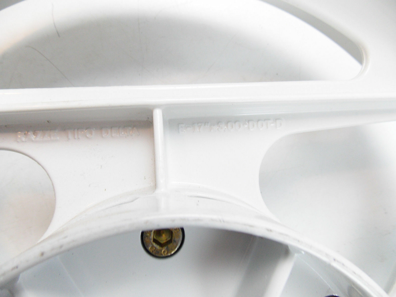 OEM CAGIVA FRECCIA 125 REAR WHEEL RIM WHITE DELTA SPOKE GRIMECA 80B053669 - MotoRaider