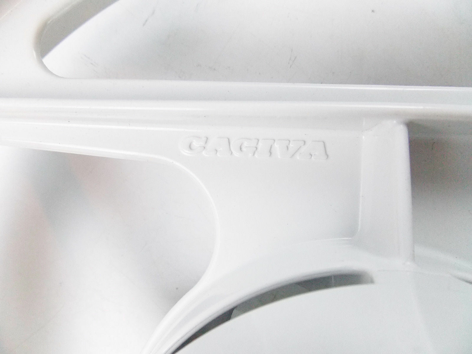 OEM CAGIVA FRECCIA 125 REAR WHEEL RIM WHITE DELTA SPOKE GRIMECA 80B053669 - MotoRaider