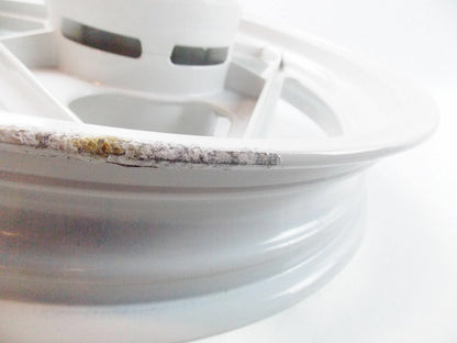 OEM CAGIVA FRECCIA 125 REAR WHEEL RIM WHITE DELTA SPOKE GRIMECA 80B053669 - MotoRaider