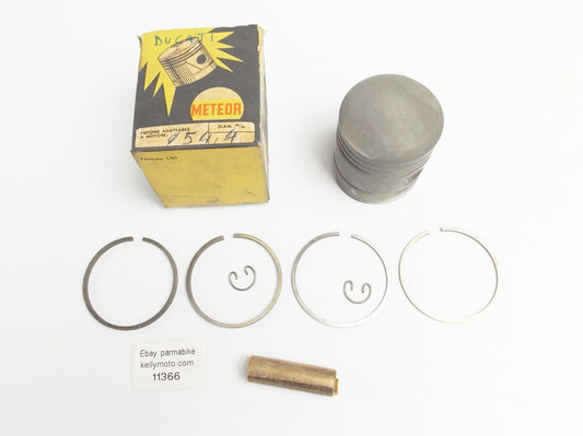NOS METEOR PISTON+RINGS+PIN+CLIPS SET CPL. D=54.4 mm DUCATI MONDIAL - MotoRaider