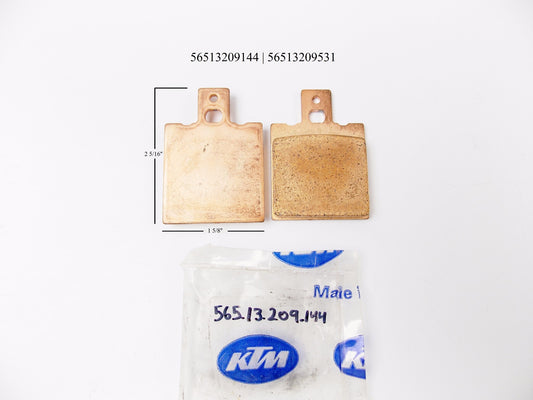 OEM KTM FRONT BRAKE PADS 1 5/8"x2 5/16" BREMBO 8A6/19M5 56513209144|56513209531 - MotoRaider