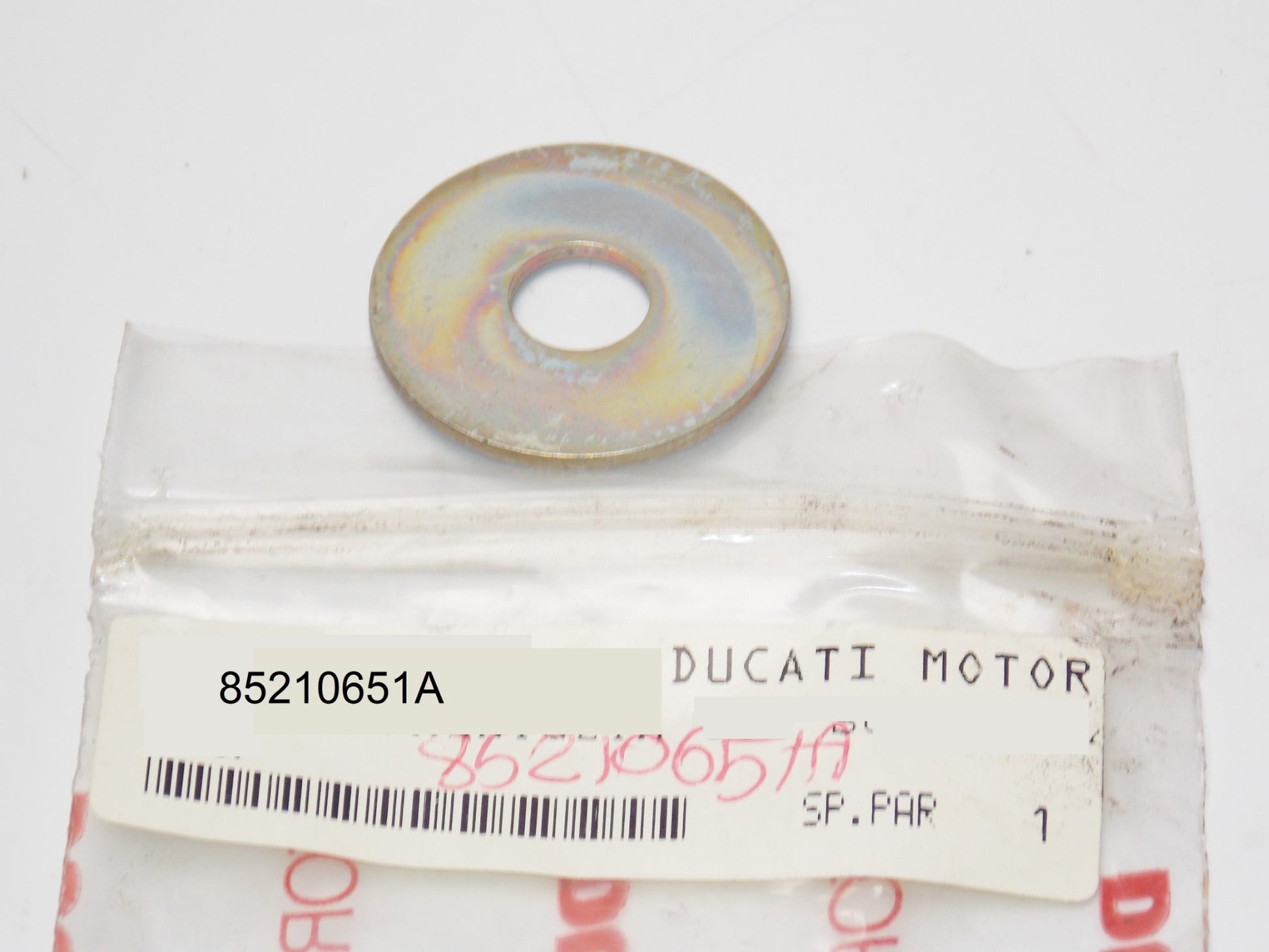 NOS OEM DUCATI 2003-2007 MONSTER S4R | 2001 MONSTER 900 S WASHER 85210651A - MotoRaider