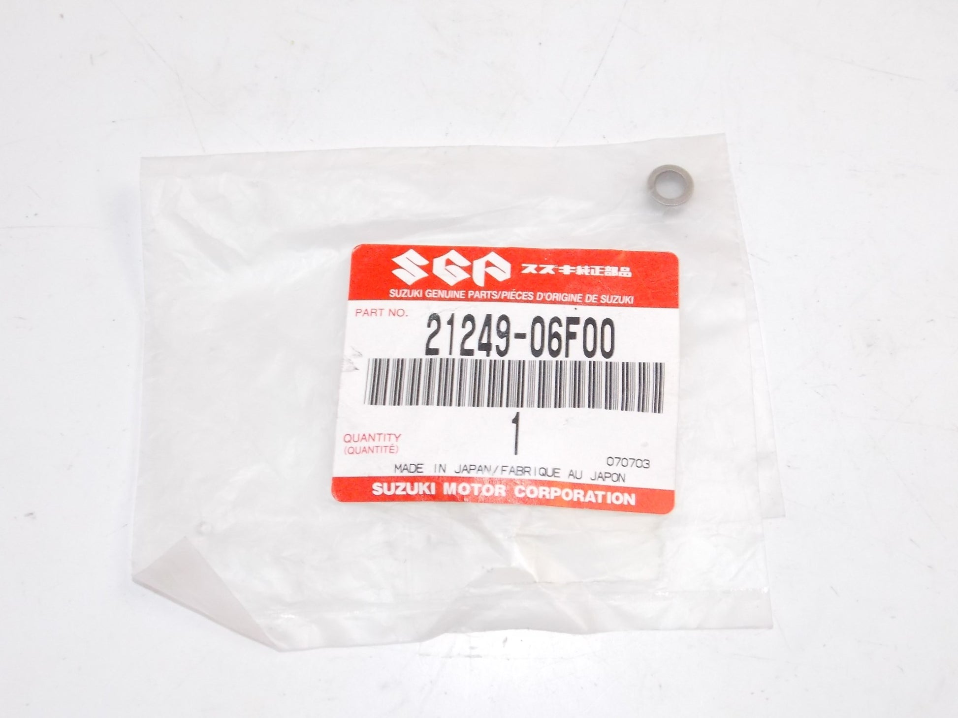 NOS OEM 1996-2001 SUZUKI AN125 SPACER MOVABLE DRIVEN PIN 21249-06F00 - MotoRaider