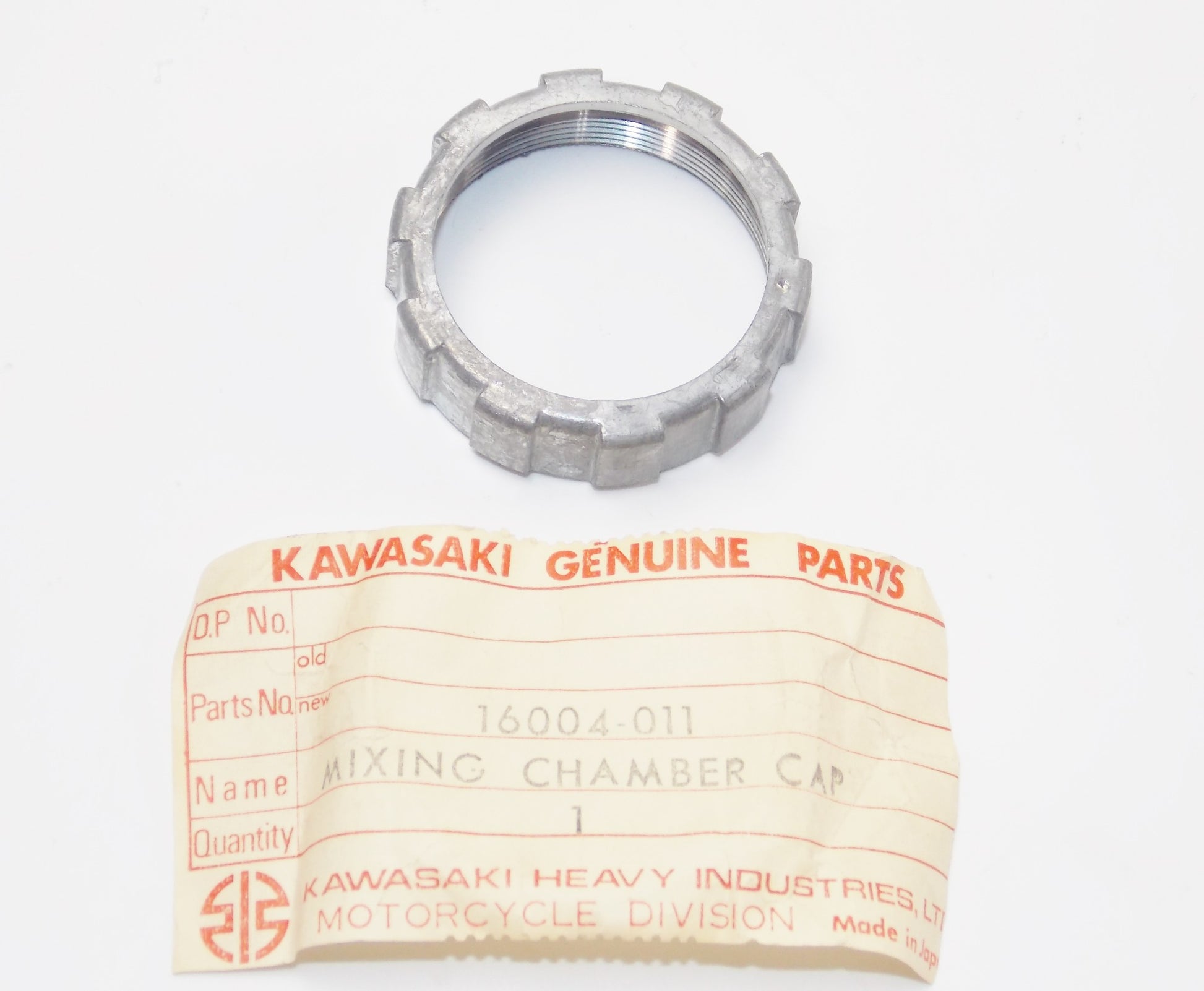 NOS OEM KAWASAKI 1966-79 A1 A7 F3 F6 F7 G3 KD KE MIXING CHAMBER CAP 16004-011 - MotoRaider