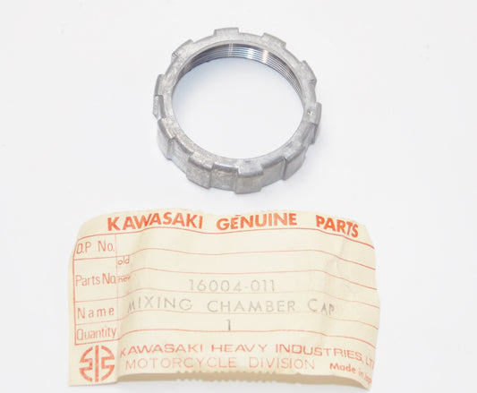 NOS OEM KAWASAKI 1966-79 A1 A7 F3 F6 F7 G3 KD KE MIXING CHAMBER CAP 16004-011 - MotoRaider
