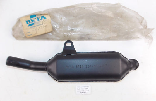 NOS 1986 BETA TRIAL TR33 EXHAUST PIPE MUFFLER SILENCER 289230 BT61 E3R410040871 - MotoRaider