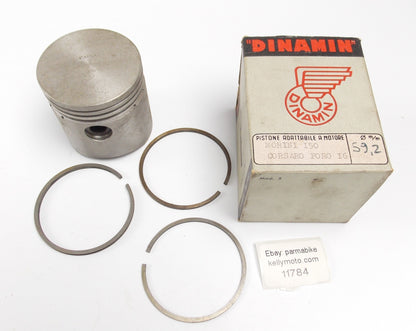 NOS DINAMIN PISTON + RINGS + PIN DIAMETER 59.2 mm MORINI CORSARO 150 - MotoRaider
