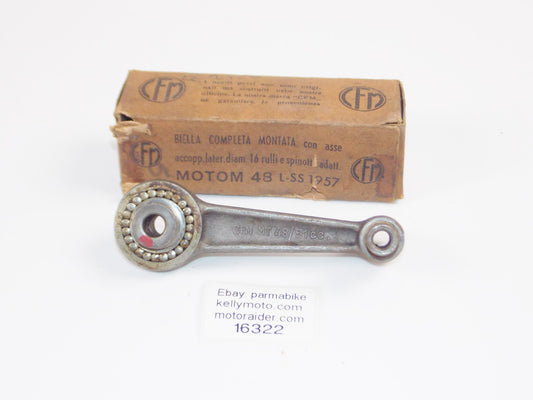 CFM CONNECTING ROD+PINS+BEARING MOTOM L-SS 1957 48cc 51cc OVERALL LENGTH 105mm - MotoRaider