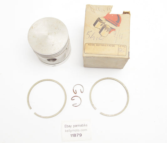 NOS DINAMIN PISTON + RINGS + CLIPS D. 54.2 mm GILERA 125 cc - MotoRaider