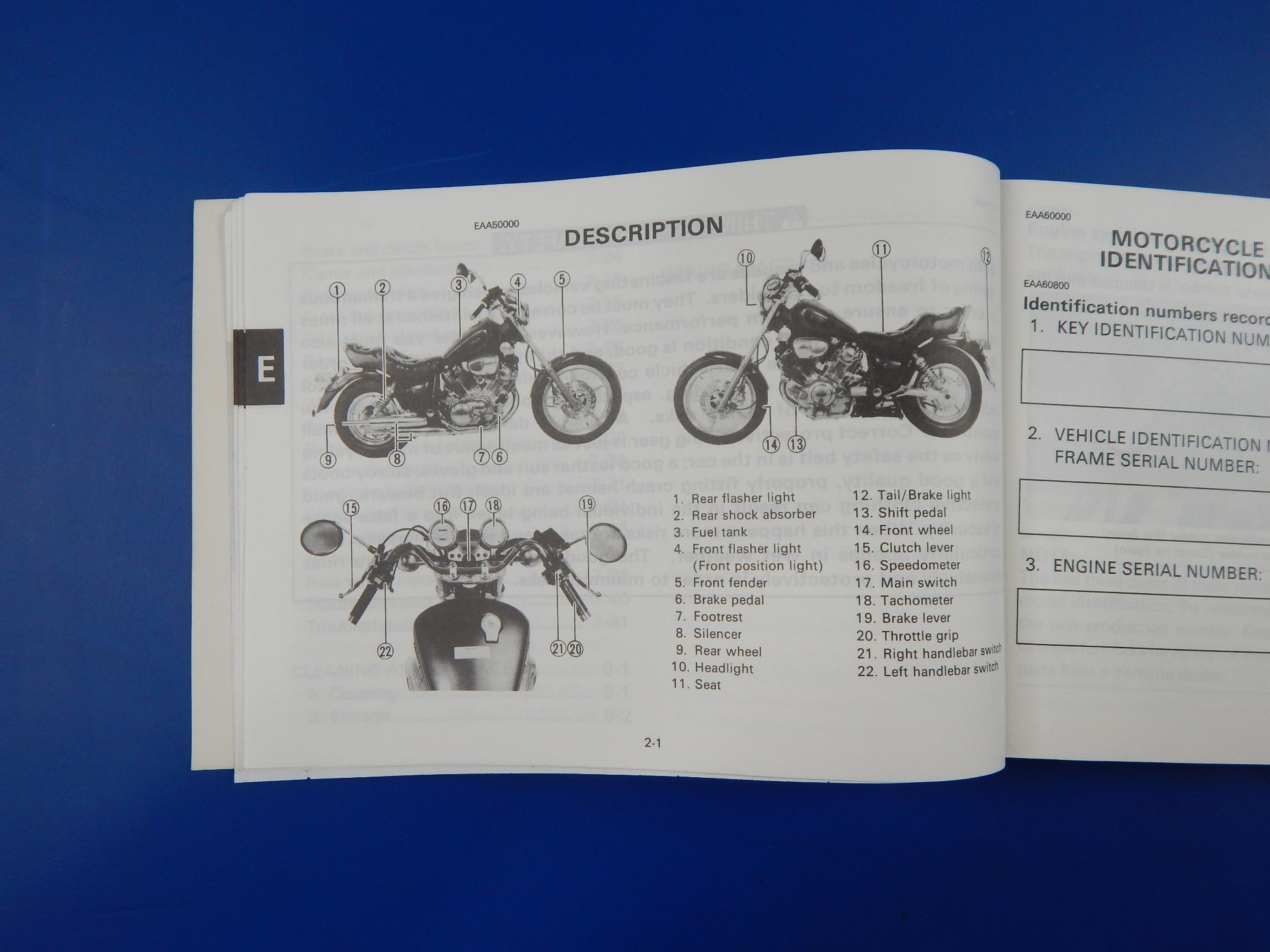 1993 YAMAHA XV750 USER OWNER MANUAL BOOK 4FY-28199-A0 MULTI LANGUAGE VINTAGE - MotoRaider