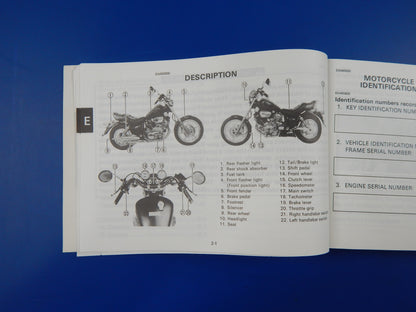 1993 YAMAHA XV750 USER OWNER MANUAL BOOK 4FY-28199-A0 MULTI LANGUAGE VINTAGE - MotoRaider