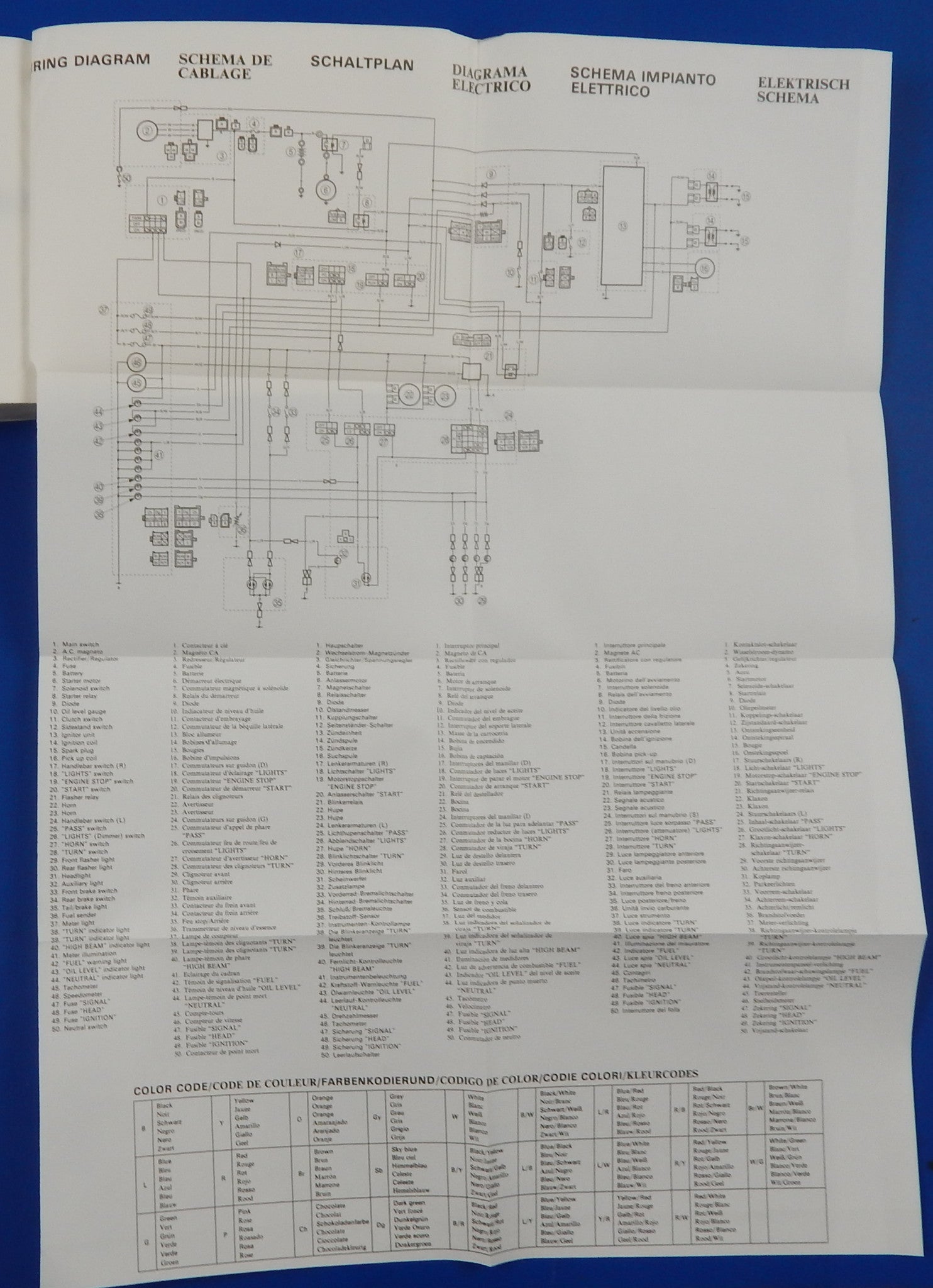 1993 YAMAHA XV750 USER OWNER MANUAL BOOK 4FY-28199-A0 MULTI LANGUAGE VINTAGE - MotoRaider