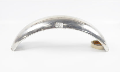 VINTAGE MOTORCYCLE MOPED MUDGUARD FRONT FENDER STEEL CHROMED L=27 W=7" ITALY - MotoRaider