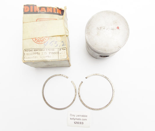 ASSO WERKE PISTON+RING D=63.2mm LAMBRETTA 175 FURGONE "OPEN WINDOW" LAMBRO SERVI - MotoRaider