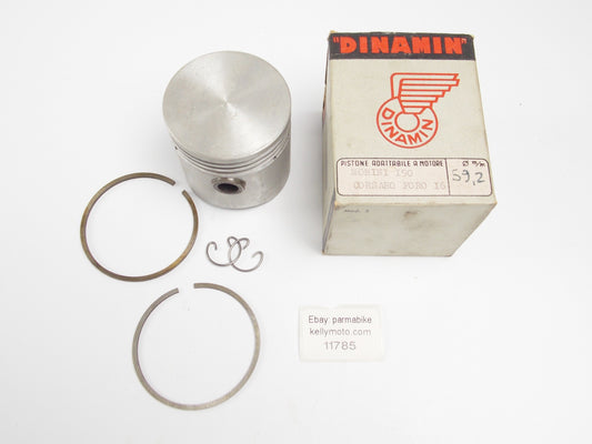 NOS DINAMIN PISTON + CLIPS + PIN + RINGS DIAMETER 59.2 mm MORINI CORSARO 150 - MotoRaider