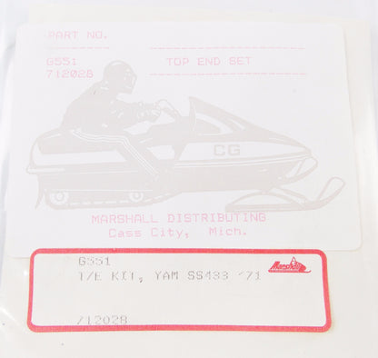 MARSHALL YAMAHA 1971 SS433 TOP END SET GASKET G551 | 712028 - MotoRaider