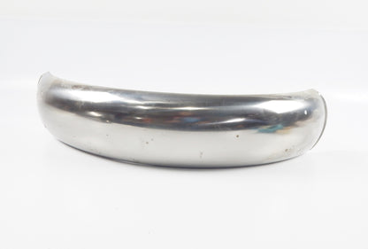 VINTAGE MOTORCYCLE MOPED MUDGUARD FRONT FENDER STEEL CHROMED L=27 W=7" ITALY - MotoRaider