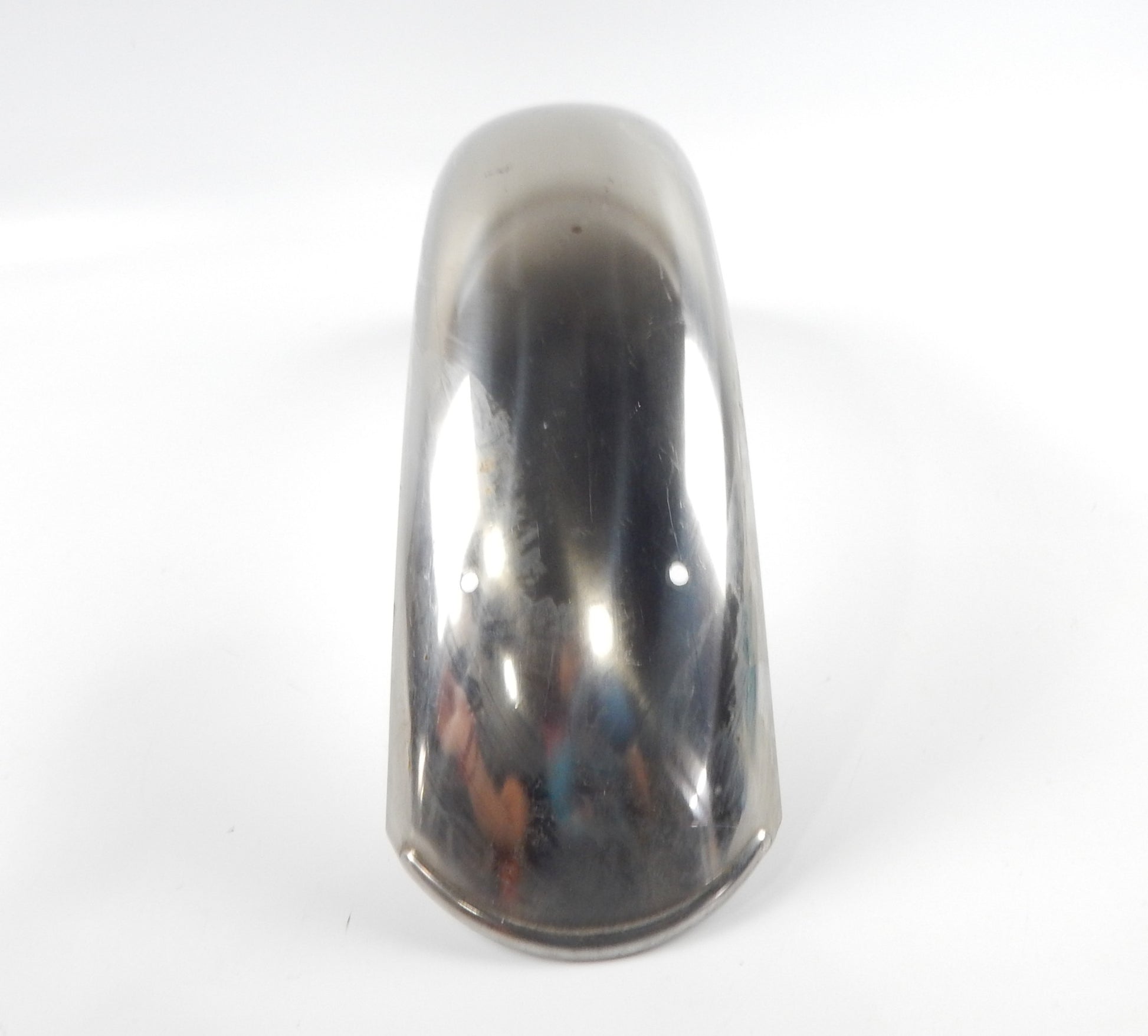 VINTAGE MOTORCYCLE MOPED MUDGUARD FRONT FENDER STEEL CHROMED L=27 W=7" ITALY - MotoRaider