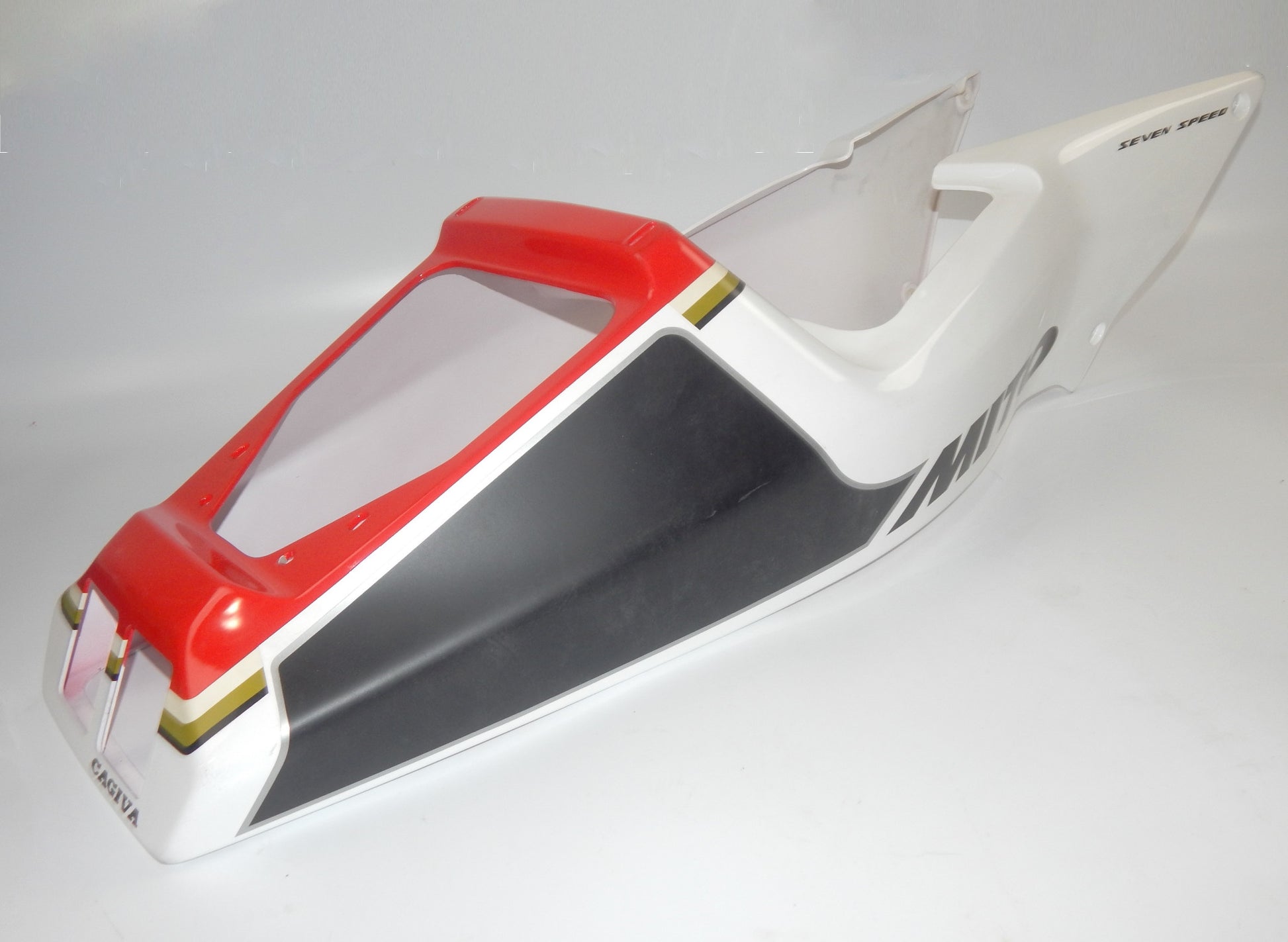 1990's CAGIVA MITO 125 7 SPEED REAR FENDER SEAT COWLING FAIRING WHITE VINTAGE IT - MotoRaider