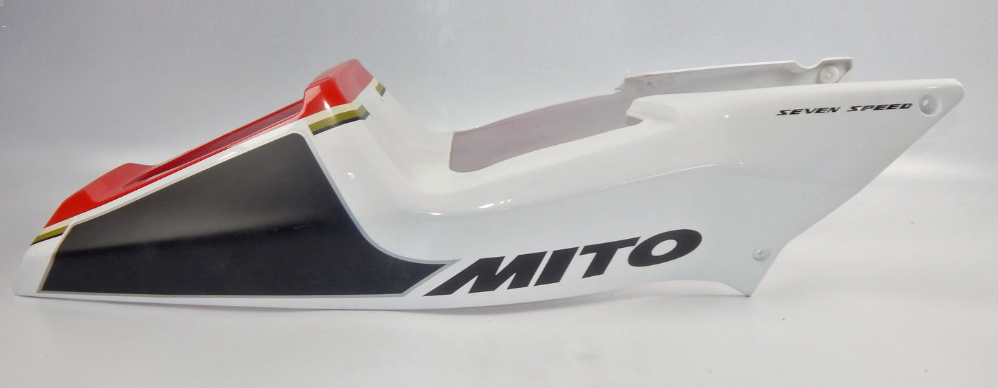1990's CAGIVA MITO 125 7 SPEED REAR FENDER SEAT COWLING FAIRING WHITE VINTAGE IT - MotoRaider