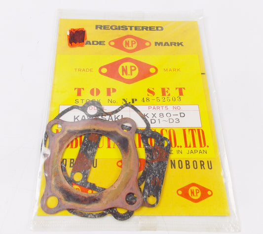 NOS NP KAWASAKI KX80-D/D1-D3 NOBORU PACKING GASKET SET 48-52503 - MotoRaider